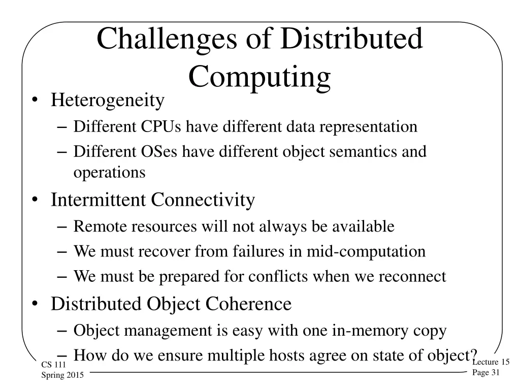 challenges of distributed computing heterogeneity