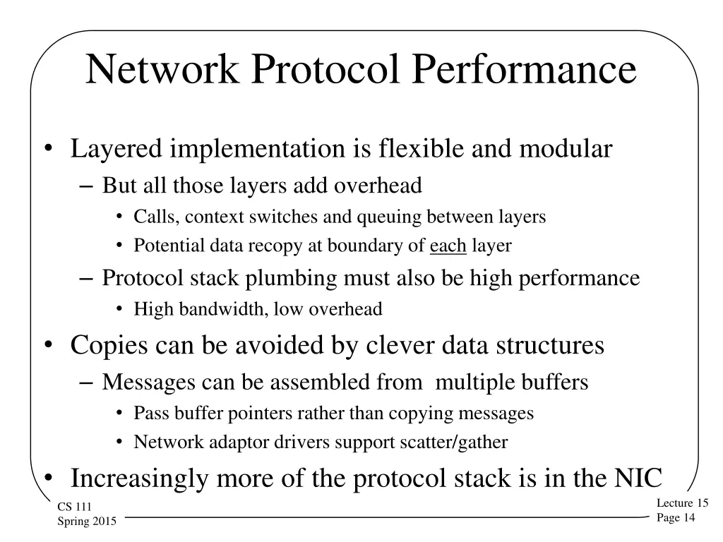 network protocol performance