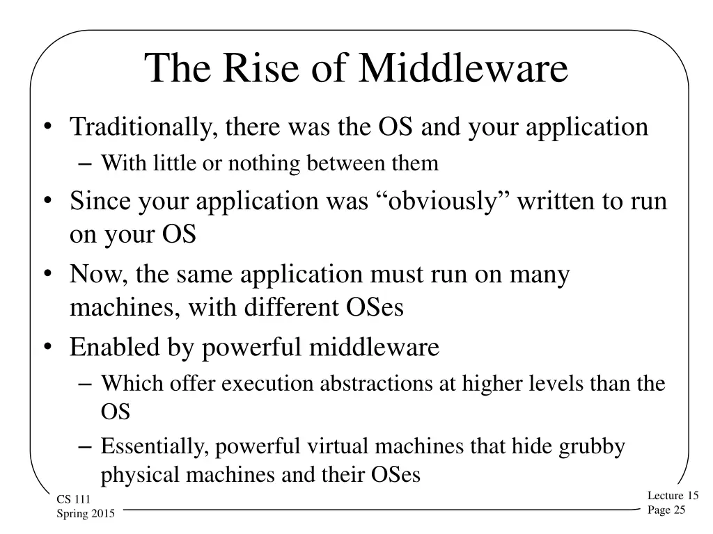 the rise of middleware
