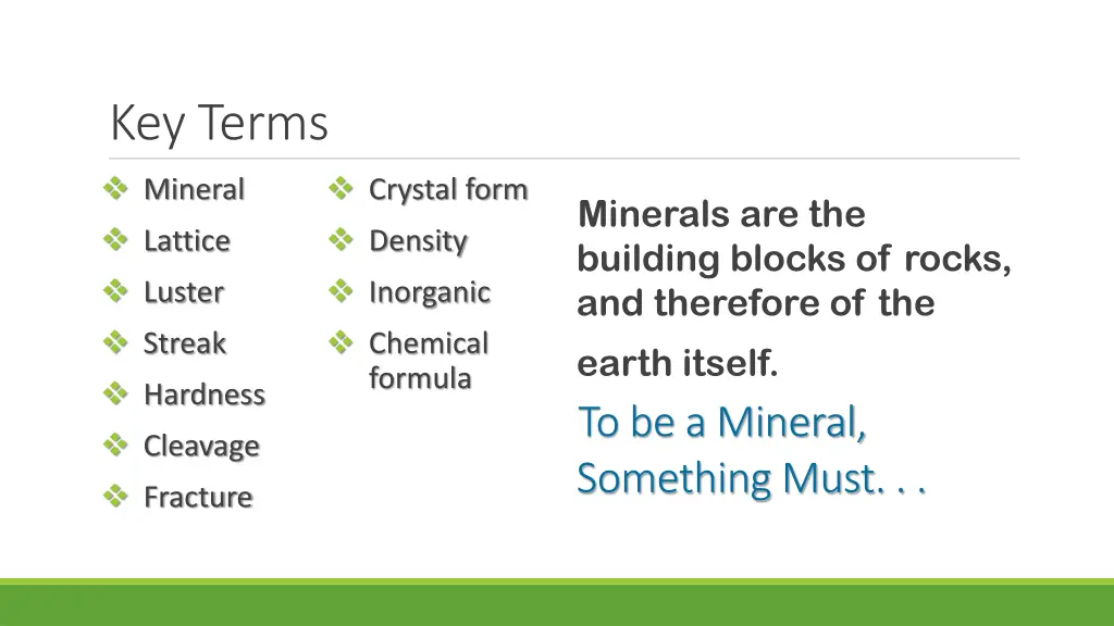 key terms