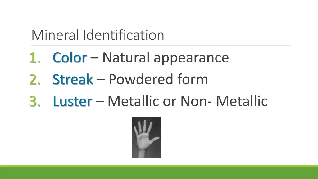 mineral identification 1 color natural appearance
