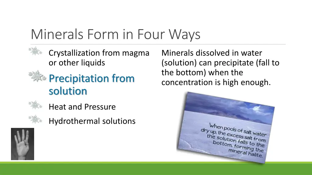 minerals form in four ways 1