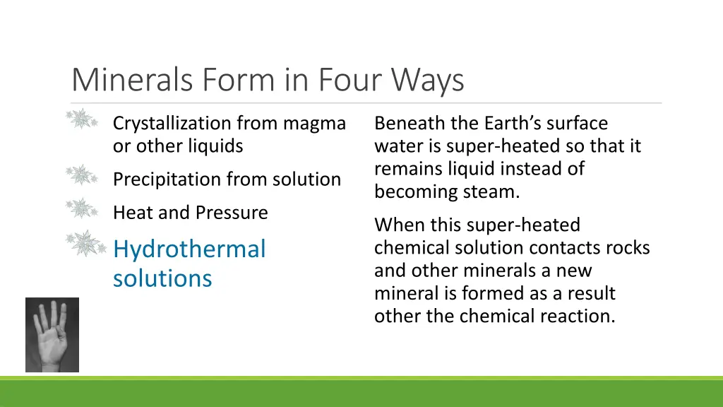 minerals form in four ways 3