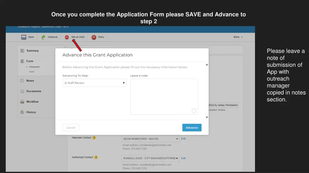 once you complete the application form please
