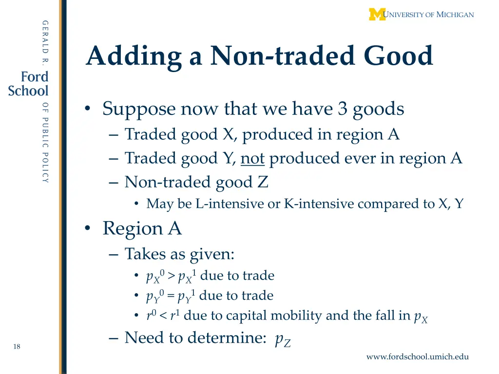 adding a non traded good