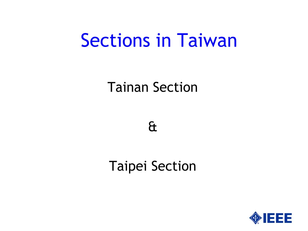 sections in taiwan