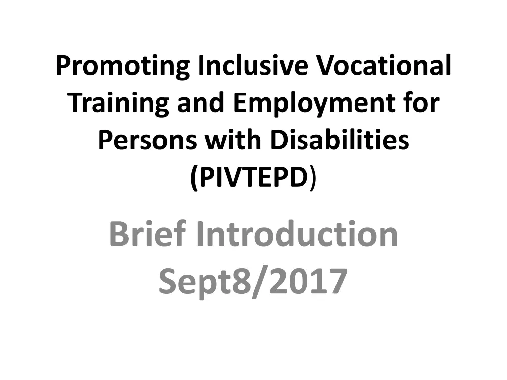 promoting inclusive vocational training
