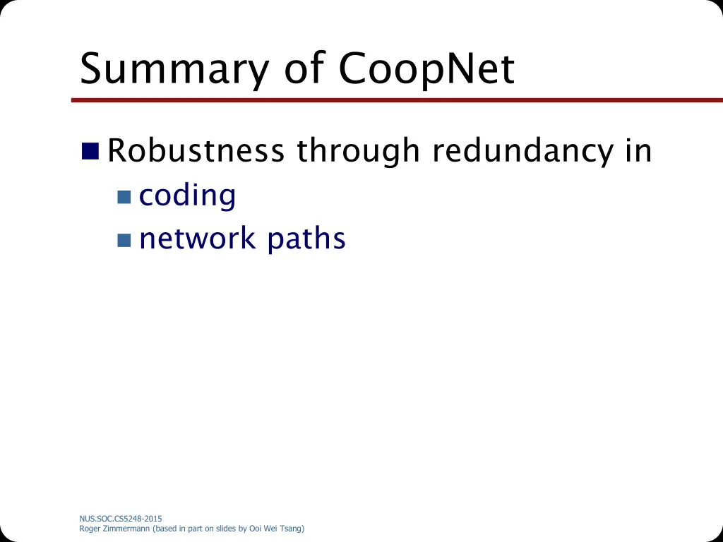 summary of coopnet