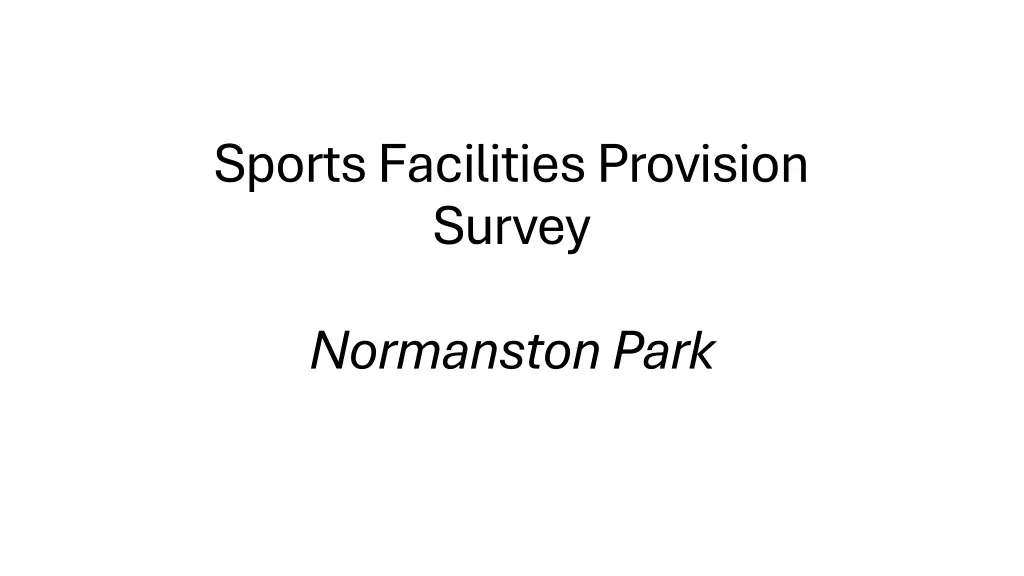 sports facilities provision survey