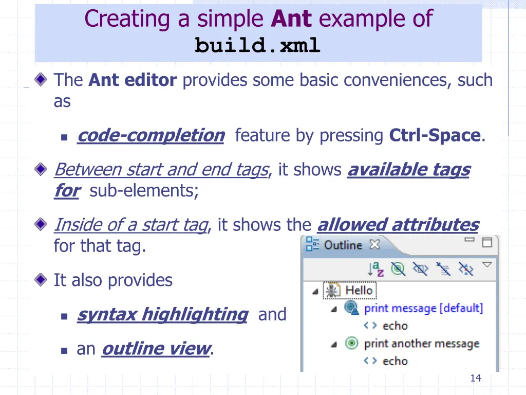 creating a simple ant example of build xml 3