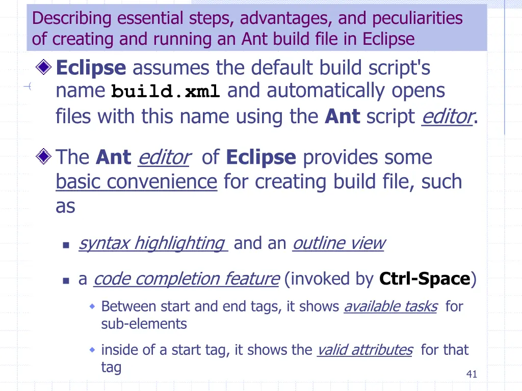 describing essential steps advantages 3