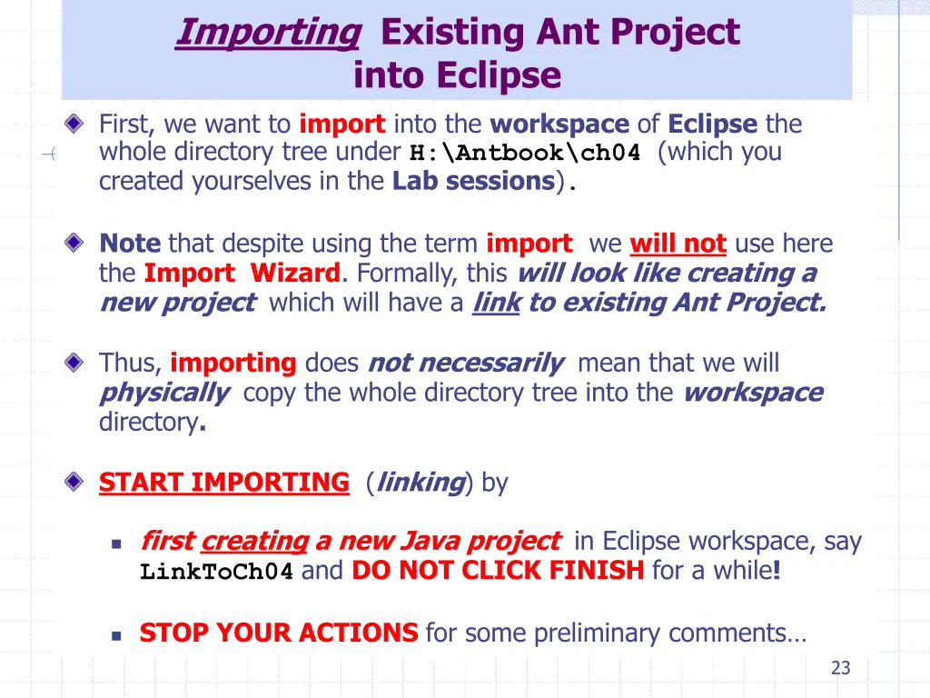 importing existing ant project into eclipse 1