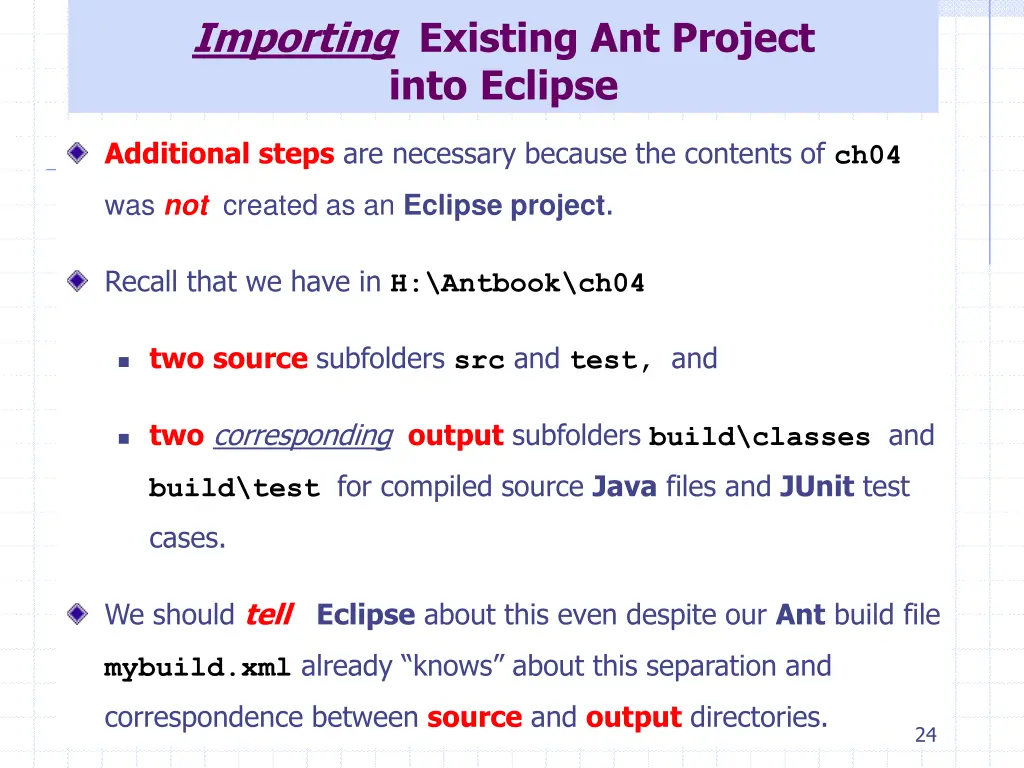 importing existing ant project into eclipse 2