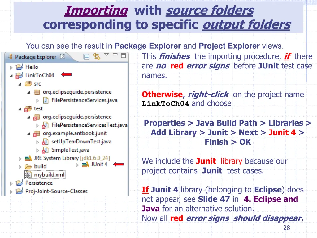 importing with source folders corresponding 1