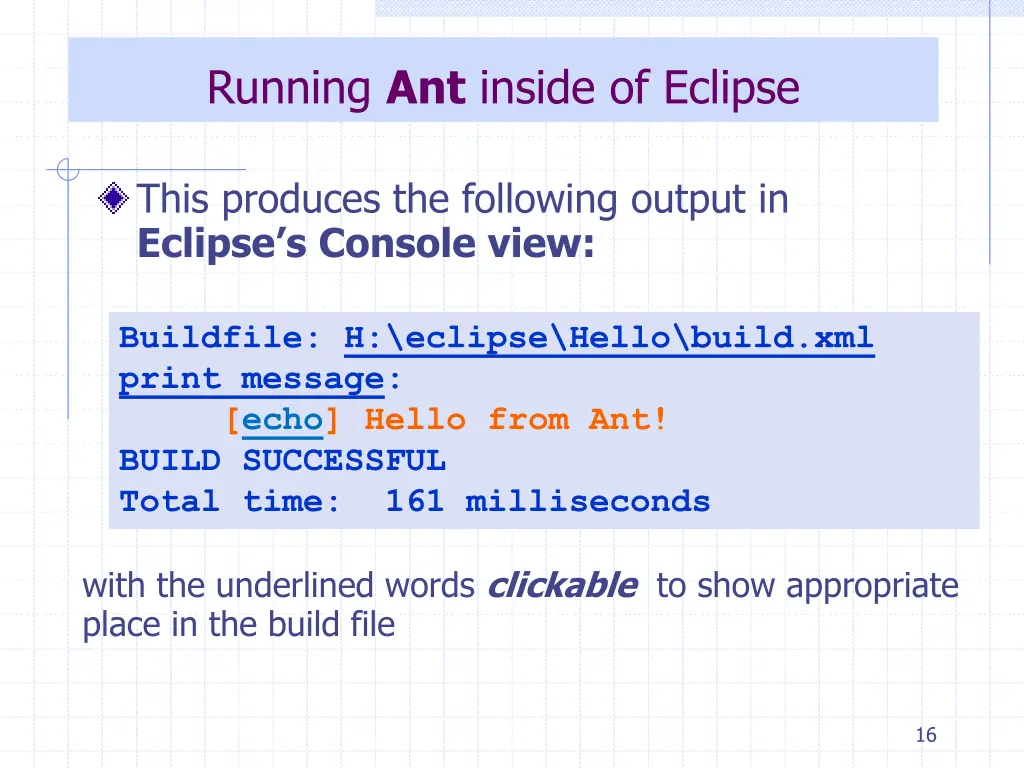 running ant inside of eclipse