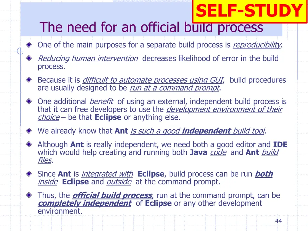 self study 1