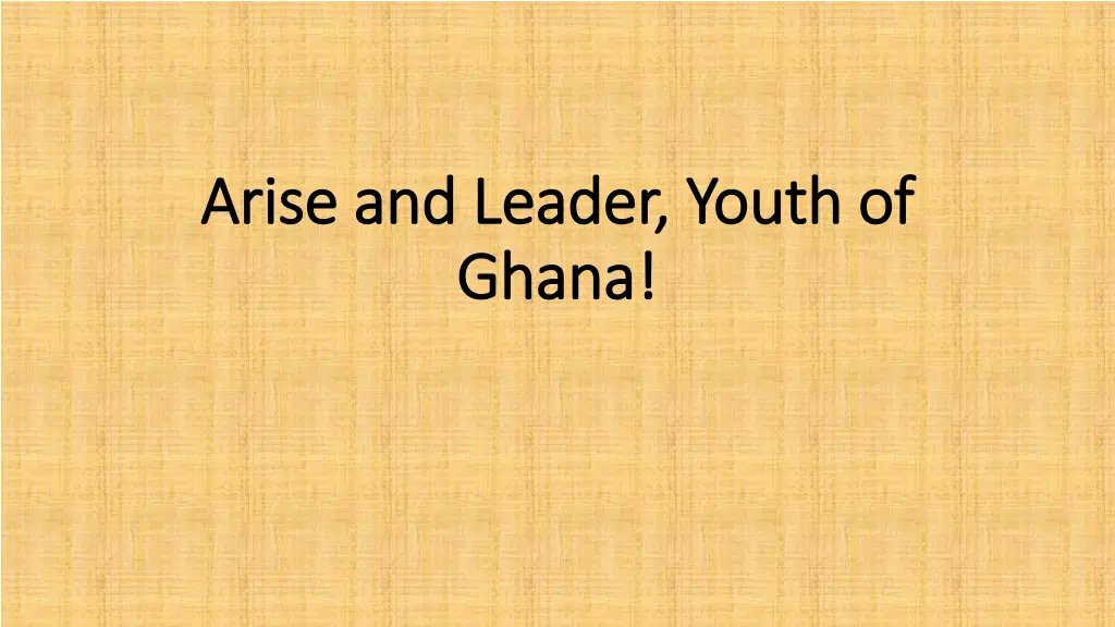 arise and leader youth of arise and leader youth