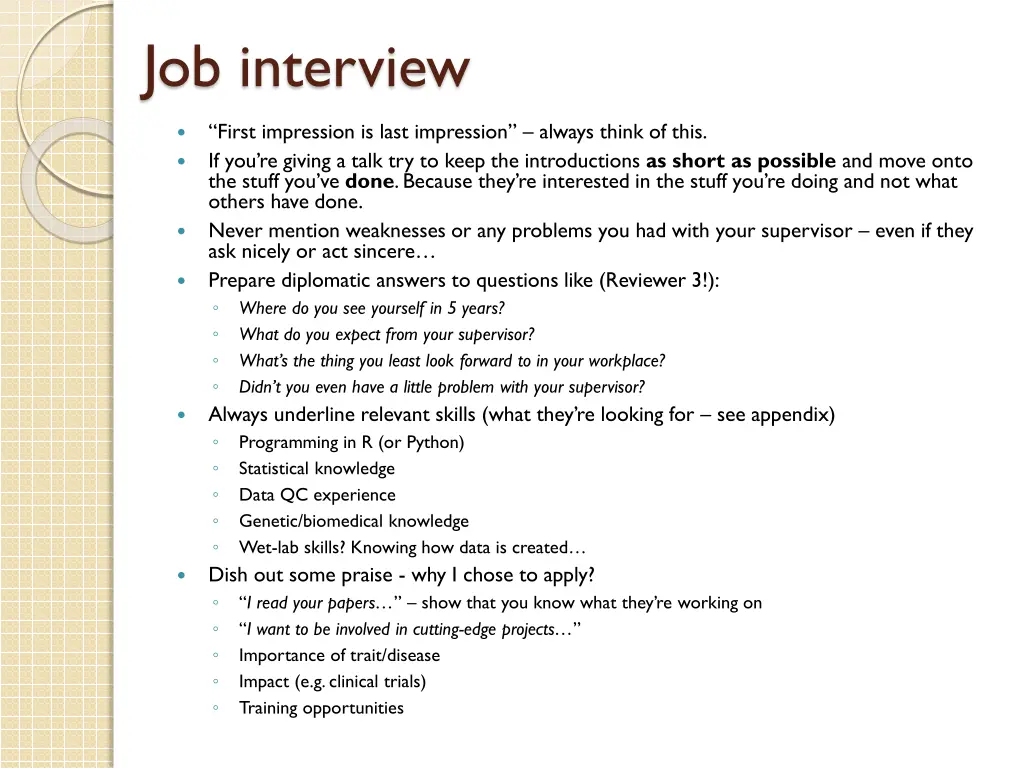 job interview