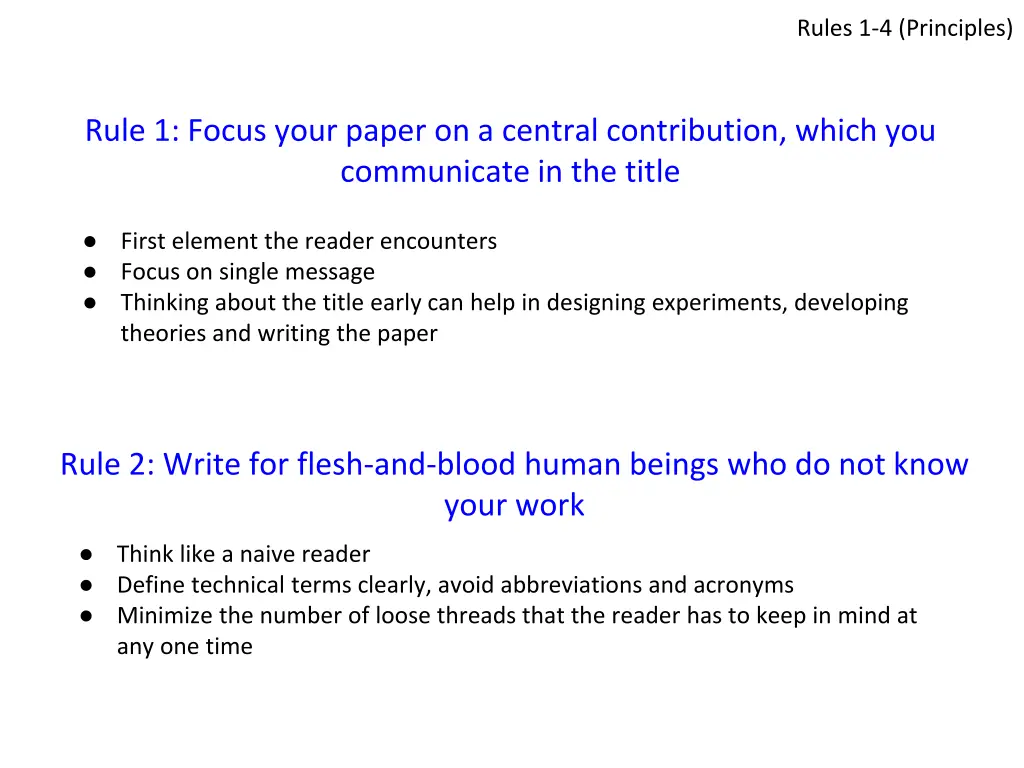 rules 1 4 principles