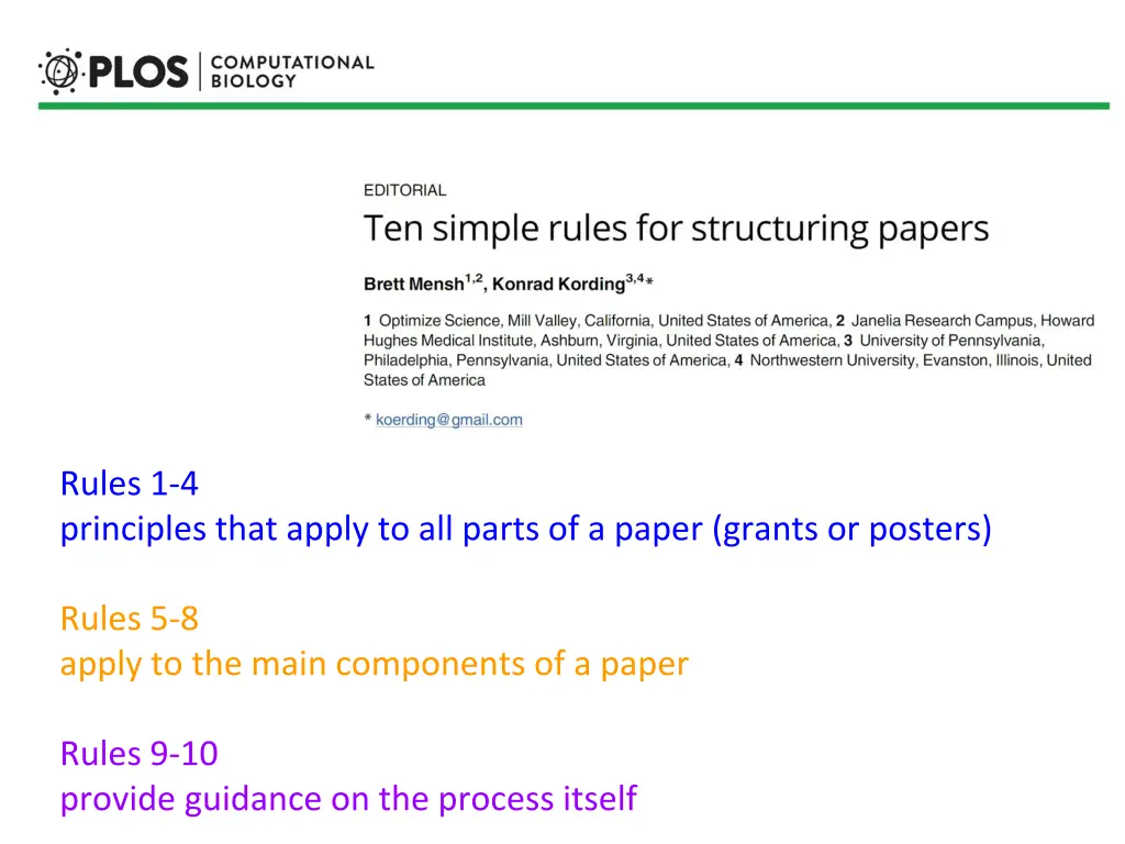rules 1 4 principles that apply to all parts