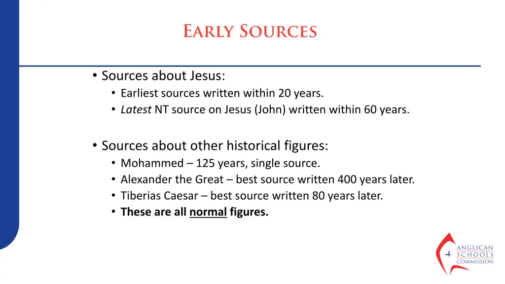 sources about jesus earliest sources written