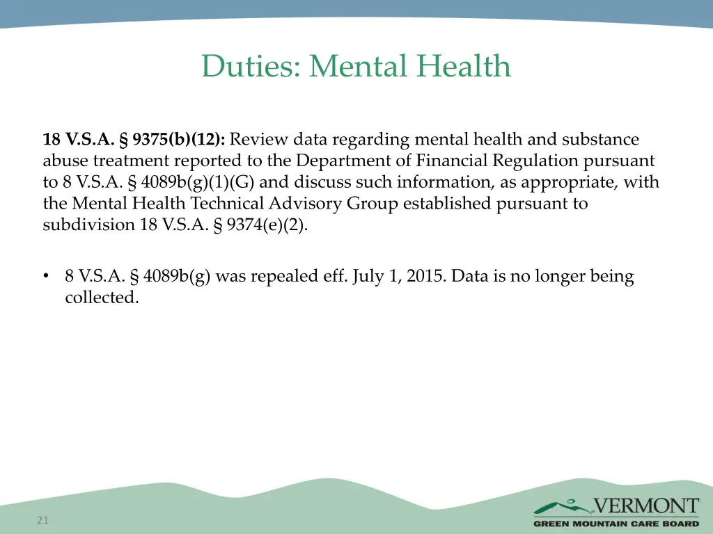 duties mental health