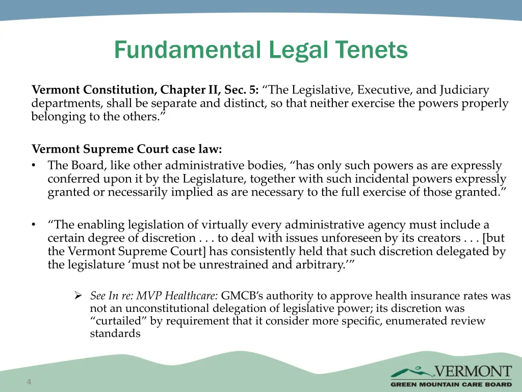 fundamental legal tenets