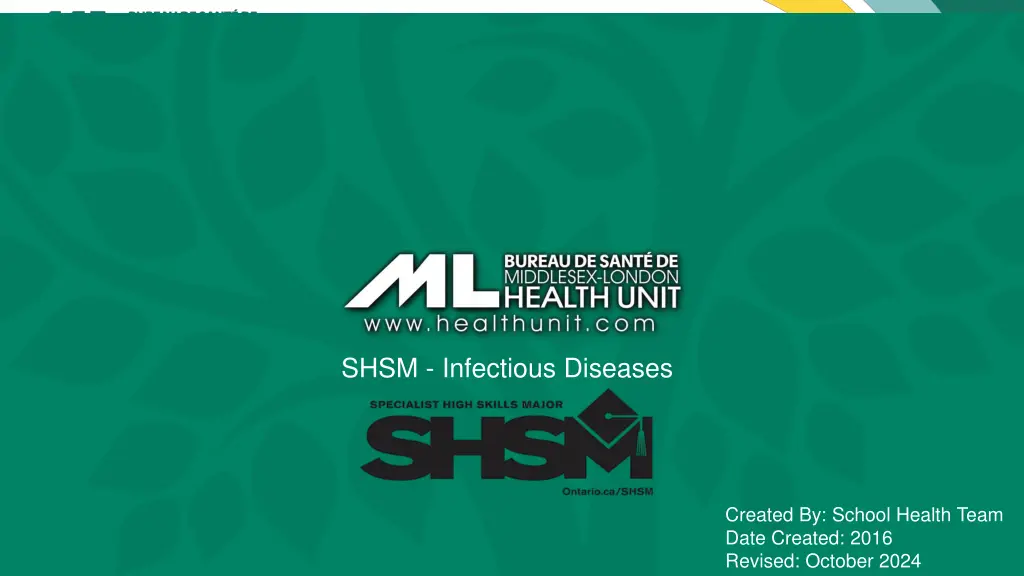 shsm infectious diseases