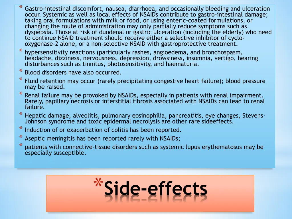 gastro intestinal discomfort nausea diarrhoea
