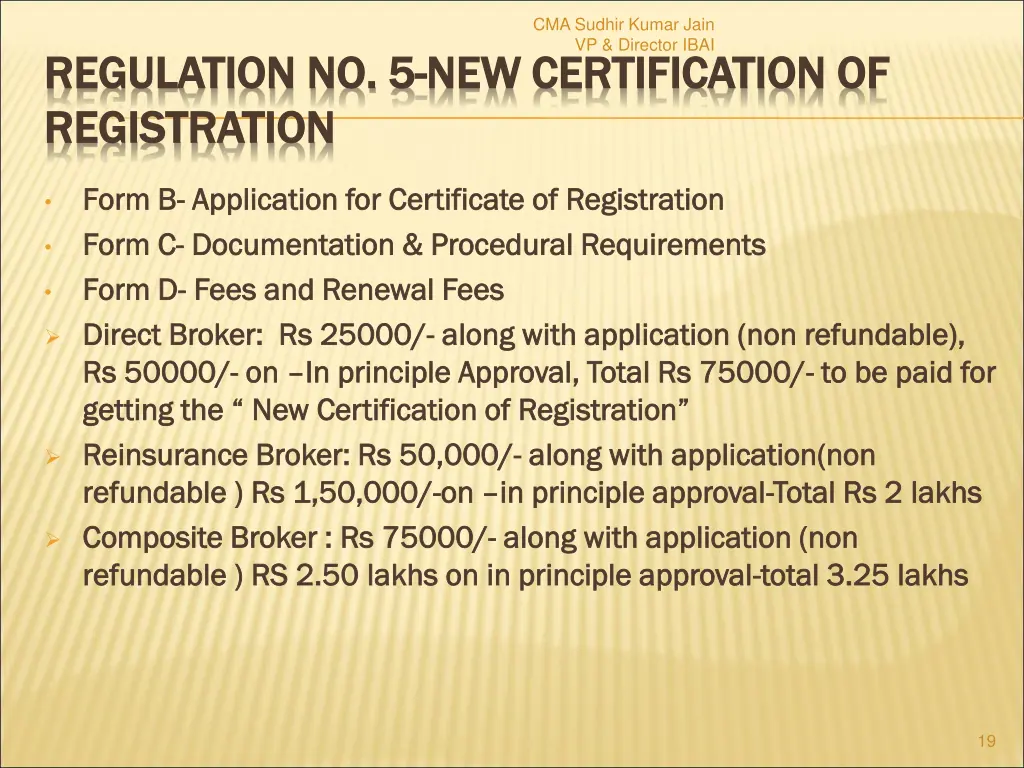 cma sudhir kumar jain vp director ibai 17