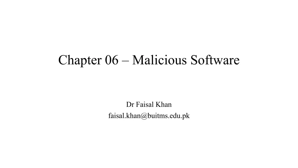 chapter 06 malicious software