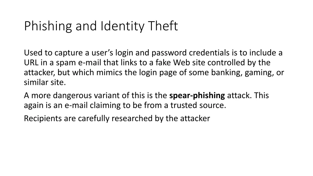 phishing and identity theft