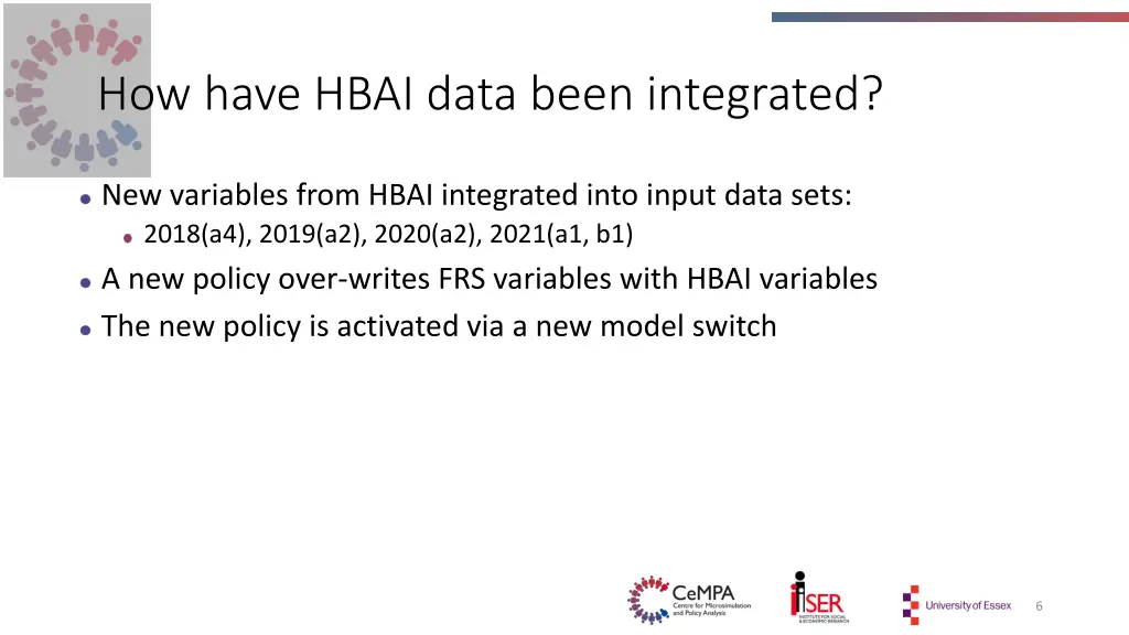 how have hbai data been integrated