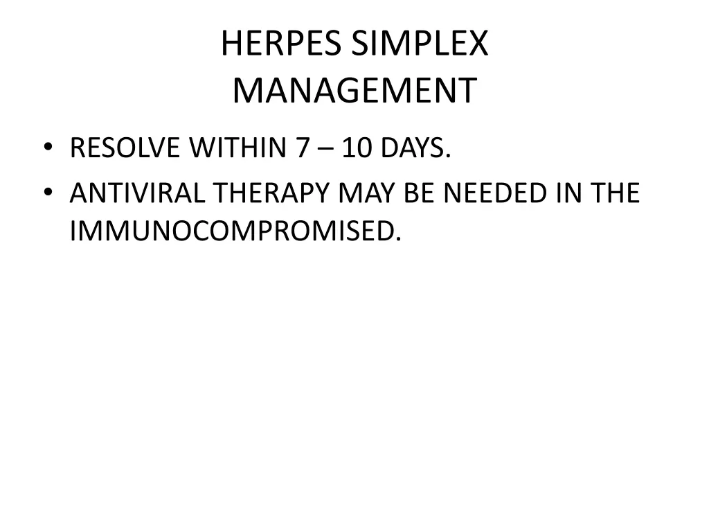 herpes simplex management