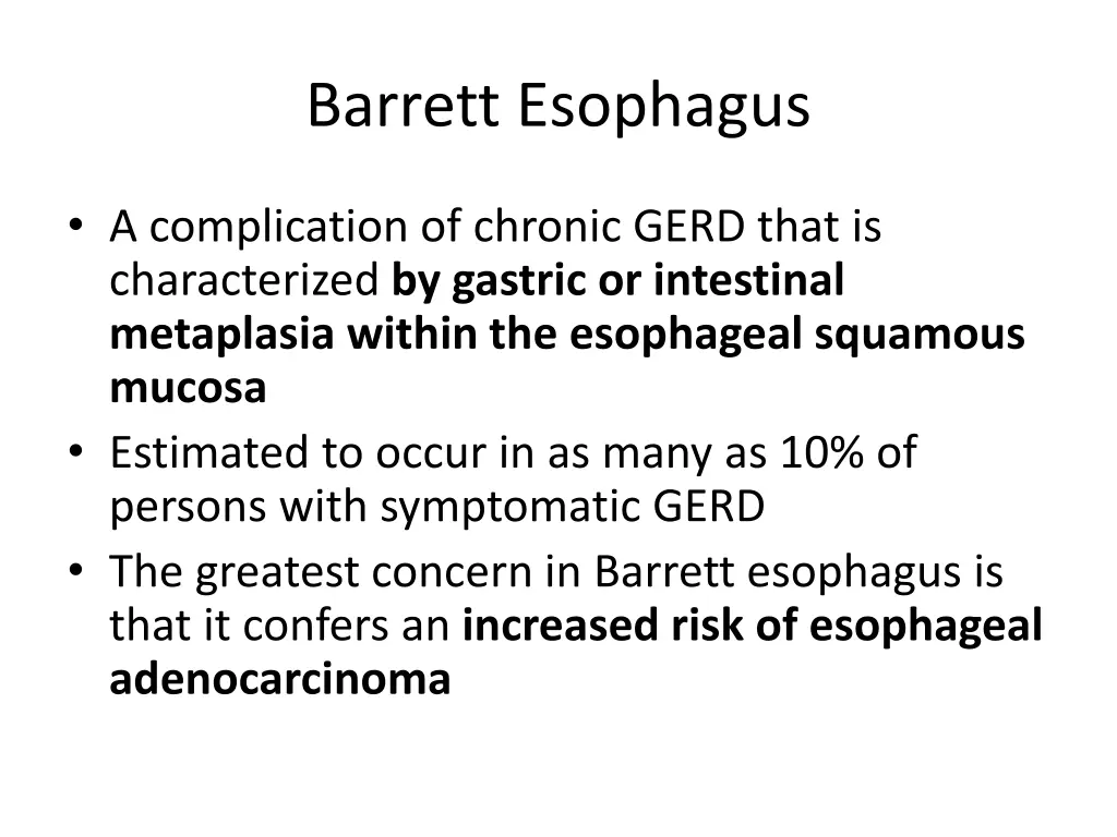 barrett esophagus
