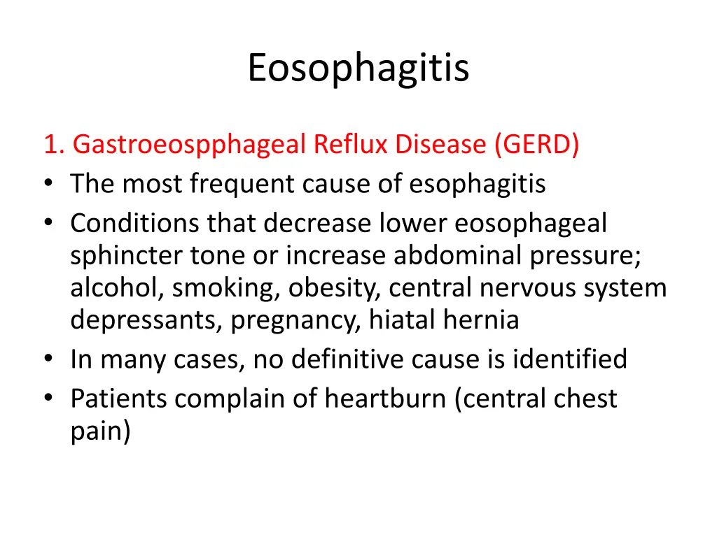 eosophagitis
