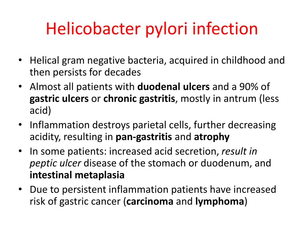 helicobacter pylori infection