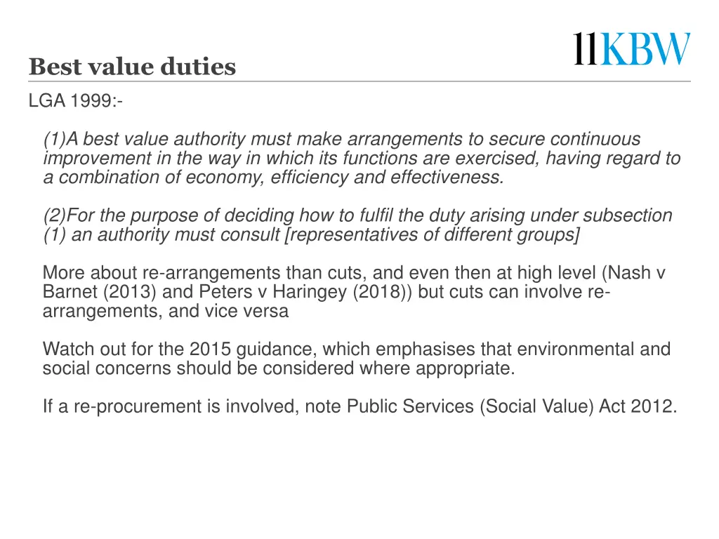 best value duties lga 1999