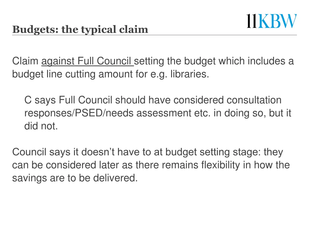 budgets the typical claim