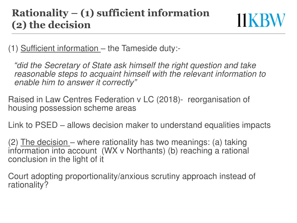 rationality 1 sufficient information