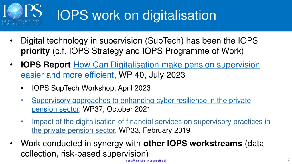 iops work on digitalisation