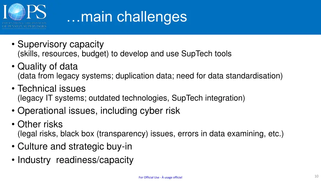 main challenges