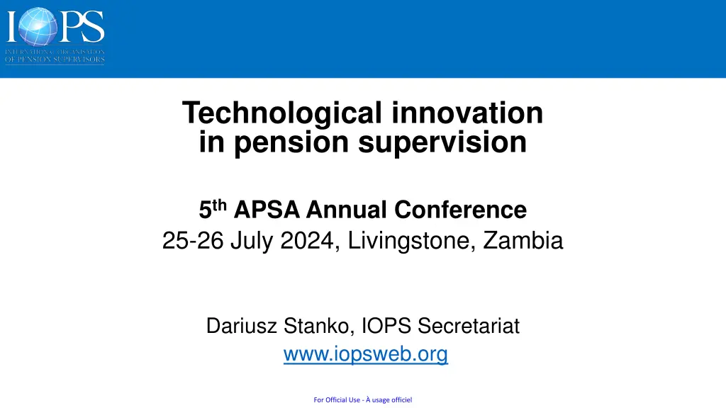 technological innovation in pension supervision