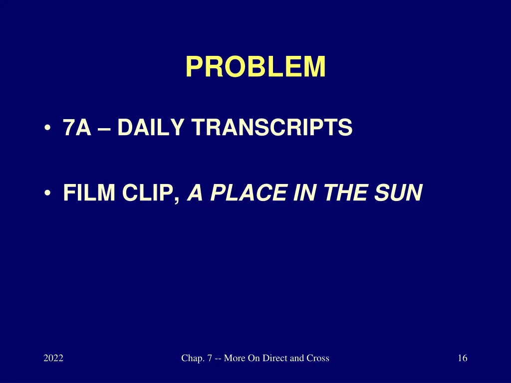 problem