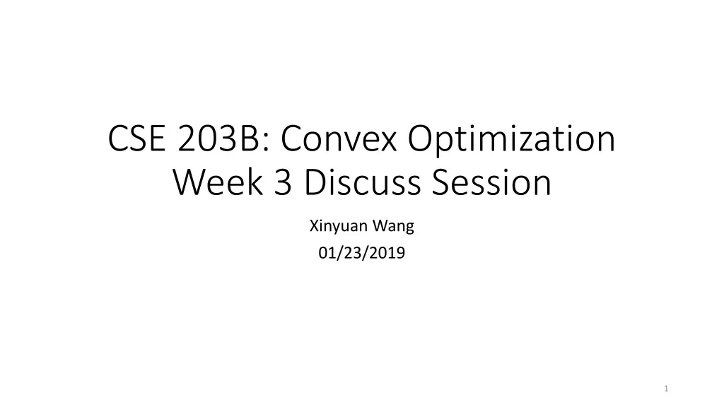 cse 203b convex optimization week 3 discuss