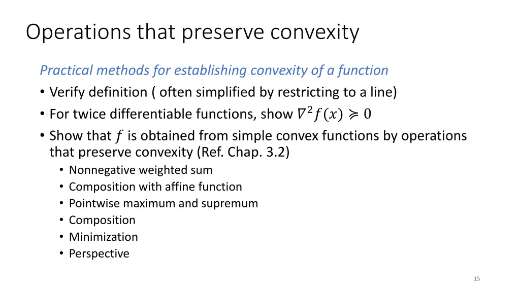 operations that preserve convexity