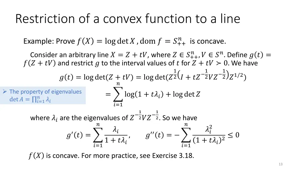 restriction of a convex function to a line 1