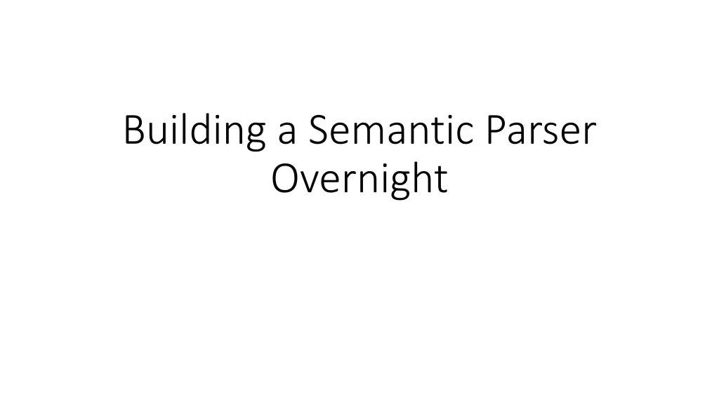 building a semantic parser overnight
