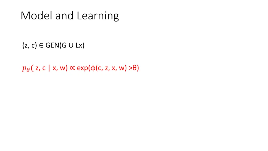model and learning 1
