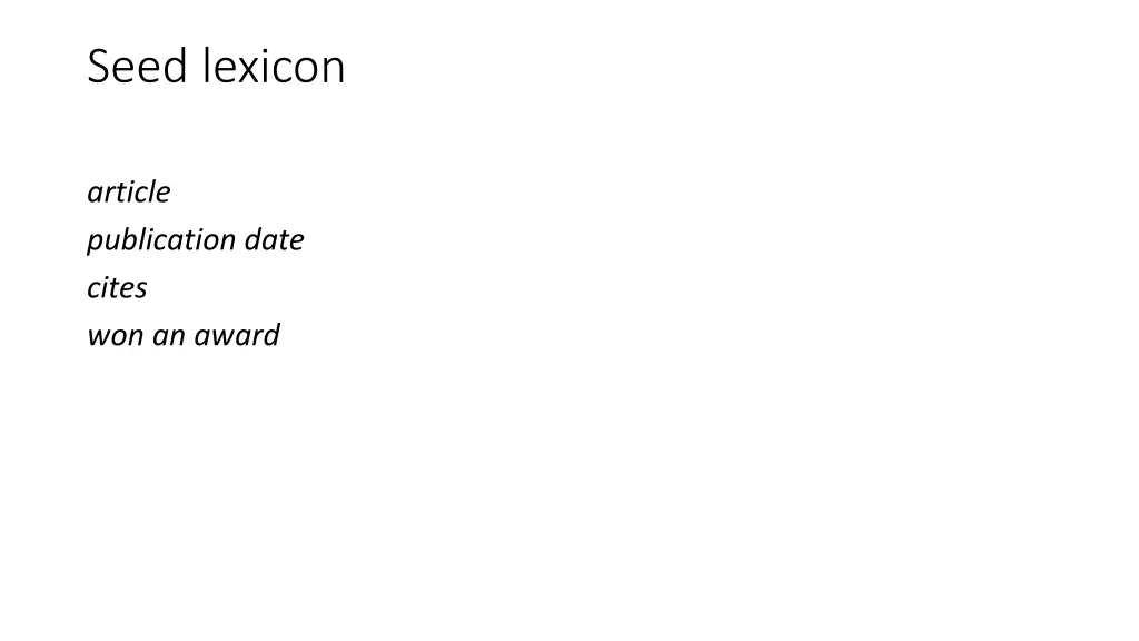 seed lexicon 2